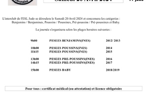 Animation de Livarot (éveil judo, pré-poussin, poussin et benjamins)