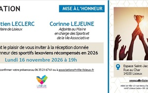 Mise à l'honneur des sportifs lexoviens (nouveau changement de date)
