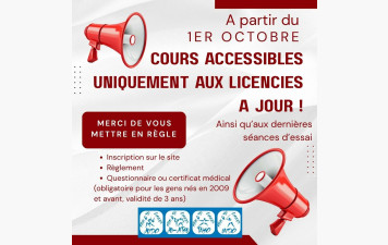 (Ré)inscriptions pour la nouvelle saison