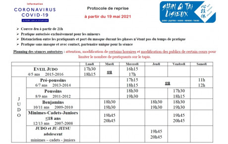 Le JUDO, pour les mineurs, ça redémarre !